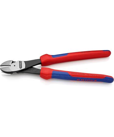 Knipex High Leverage Diagonal Cutter black atramentized with multi-component grips 250 mm (self-service card/blister) 74 02 250 SB Multi-component Grips Blue/Red 250 mm atramentized on self-service card - Buy Online on SooperMarket.com