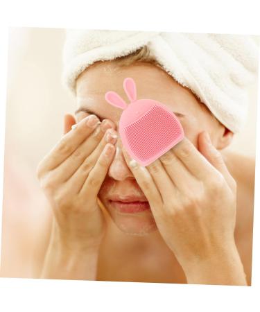 minkissy 32 Pcs Rabbit Ears Facial Brush Silicone Exfoliating Brush Hair Scalp Massager Facial Cleansing Pads Hand Held Massager Face Scrub Cleansing Brush Household Miss Silica Gel Pink Light Pinkx8pcs 7.5x7.5cmx8pcs - Buy Online on SooperMarket.com