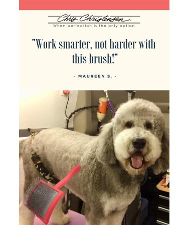 Chris Christensen Big K Dog Slicker Brush - Professional Grooming Tool for Fluffing, Detangling, and Styling - Large Black Brush for Time-Efficient Results - Buy Online on SooperMarket.com
