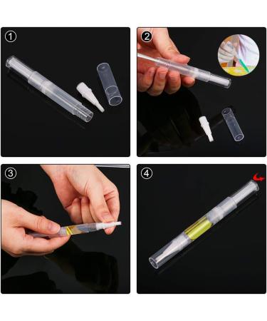 Kalolary 15Pack 3ML Nail Oil Pen Container with Brush Tip Empty Cuticle Oil Lip Gloss Container Applicators Eyelash Growth Liquid Tube with 5PCS Transfer Pipettes - Buy Online on SooperMarket.com