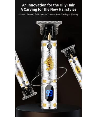 Pcivzxam Professional Hair Clippers Men Electric Beard Trimmer Digital Display USB Rechargeable Cordless Hair Cutting Skull - Buy Online on SooperMarket.com