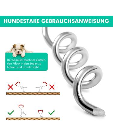 Dog Endanger Posts with Spring - Durable Ground Anchors for Large Dogs Training & Camping 1 Pack - Buy Online on SooperMarket.com