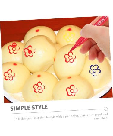 CRAFTHROU 6pcs Decor Cake Boxes Biscuits Double-Tips Food Markers Cake Cookie Coloring Pens Food Pens Plastic - Buy Online on SooperMarket.com