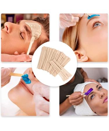 600 Small Wax Trowels & Wooden Sticks Set for Hair Removal | Facial Eyebrow Waxing Spatula Kit for Smooth Skin - Buy Online on SooperMarket.com