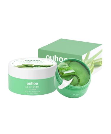 IMEASY Aloe Vera Eye Mask  Under Eye Patches  Eye Patches for Puffy Eyes  Hyaluronic Acid Collagen Under Eye Mask  Anti Wrinkle and Fine Lines Pads Dark Circles Treatments for Beauty(60 Pcs)