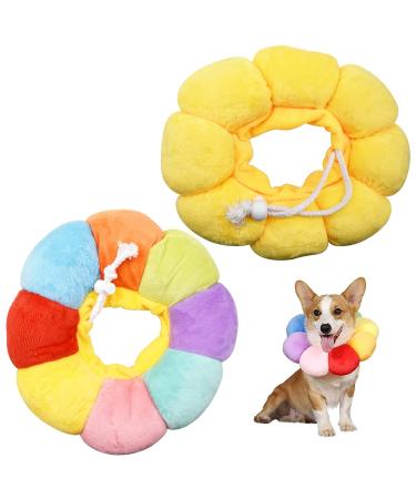 Nc cats sector soft dbaily 2pcs sore crane cats soft yellow yellow colorful protective collar dog for pets cats dog puppies kitten) m)