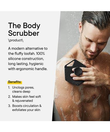 Tooletries Ultimate Scrubber Set - 2x Scrubbers & Holders - Silicone Organizer for Shower & Bathroom - Silicone-Grip Technology - Charcoal - Buy Online on SooperMarket.com