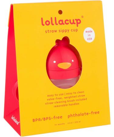 Lollaland Weighted Straw Sippy Cup - Lollacup | Made in USA | Transition Sippy Cup for Baby & Toddler (6-9 months) | Shark Tank Product - Bold Red - Buy Online on SooperMarket.com
