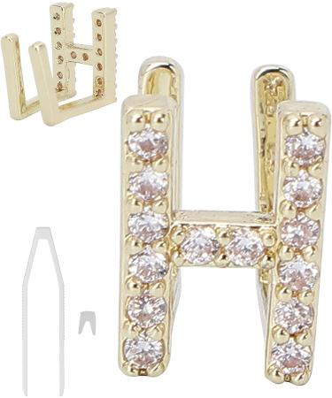 Hip Hop Tooth Brace Capital Letter H Halloween Decoration with Easy Wearfor Hip Hop Fashion Shows or Music Concerts (Gold) - Buy Online on SooperMarket.com