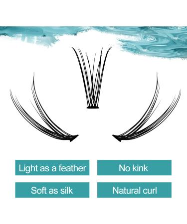 Individual Cluster Lashes C Curl 0.10mm 13mm 120Pcs | Soft 3D Effect DIY Eyelash Extensions - RR-13mm Clusters-YW-0.10-C - Buy Online on SooperMarket.com