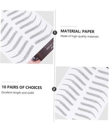 3 sheets Eyebrow False Artificial Fake Brow Sticker Transfer Eyebrows Temporary Imitation Decal 1 count (Pack of 1) Black - Buy Online on SooperMarket.com