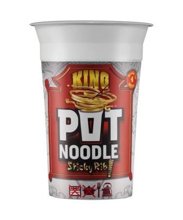 Pot Noodle King Sticky Rib 114g Sticky Rib 114 g (Pack of 1)