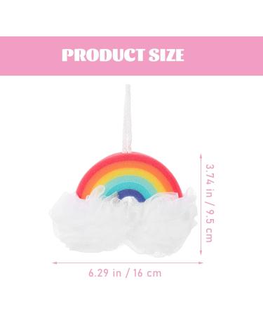 Kisangel Rainbow Bath Balls - 4 Pcs Colorful Bath Sponge & Scrubber - Perfect for Rainbow Parties & Shower Decorations - Buy Online on SooperMarket.com