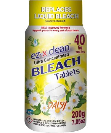 Ultra Concentrated Water Activated Bleach Tablets for Laundry and Multipurpose Cleaning. 40 Tablets 7.05 OZ Phosphate Free Replaces Liquid BLEACHES (Orange)