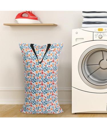 Wet Bag Waterproof Double Zipper 40x70cm Flowers - Reusable for Baby Diaper, Gym, Beach, Pool - MHwan Wet Swimsuit Bag - Buy Online on SooperMarket.com