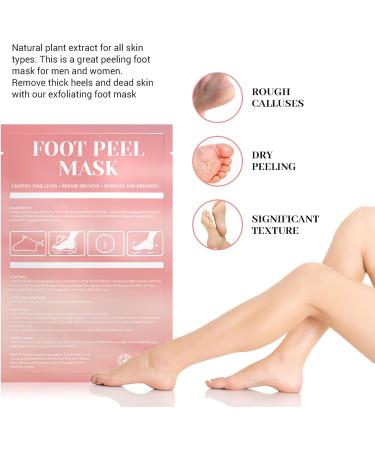 3 Pair Foot Peeling Mask Socks - Moisturizing Foot Mask for Dry & Cracked Feet - Easy Corn Removal - Foot Spa Treatment for Men & Women - Buy Online on SooperMarket.com