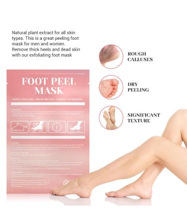 4 Pair Foot Mask Peeling Socks - Baby Smooth Feet Corny Skin Remover Rough Heel Repair - Unisex Mixed Pack - Buy Online on SooperMarket.com