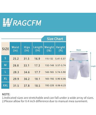 WRAGCFM Men's Compression Shorts with Pockets - White, Size Small - Buy Online on SooperMarket.com