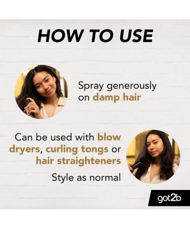 Got2b Guardian Angel Up to 230 degrees Heat Protection Hair Spray Contains Argan Oil Silicone Free 200ml (Pack of 2) 200 ml (Pack of 2) - Buy Online on SooperMarket.com