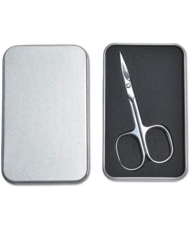 LIVINGO Premium Stainless Steel Manicure Scissors - Multi-purpose Cuticle Pedicure Kit for Nails, Eyebrows, Eyelashes, and Dry Skin - 3.5 inch Curved Blade - A-silver - Buy Online on SooperMarket.com