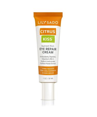 LILY SADO CITRUS KISS Eye Repair Cream - Antioxidant Eye Cream with Peptides & Vitamins for Puffiness Wrinkles & Dark Circles - 1oz - International Shipping Available - Buy Online on SooperMarket.com