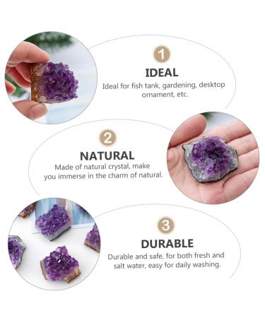 Cabilock 4pcs Amethyst Cluster Rock Purple Rough Gemstones Natural Crystal Decoration Amethyst Cave Agate - Buy Online on SooperMarket.com