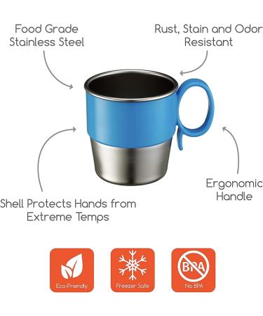 Innobaby Din Din SMART Stainless Steel Cup 9oz (Blue (2 Pack)) - Buy Online on SooperMarket.com