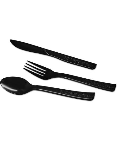 100% Recycled Content Cutlery Fork 6'' Black 1000/Carton Sold as 1 Carton - Buy Online on SooperMarket.com