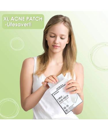 AUSLKA XL Blemish Acne Pimple Patches (44 Strips) - Hydrocolloid Spot Dots for Large Blemishes - Pimple Stickers for Larger Areas - Buy Online on SooperMarket.com