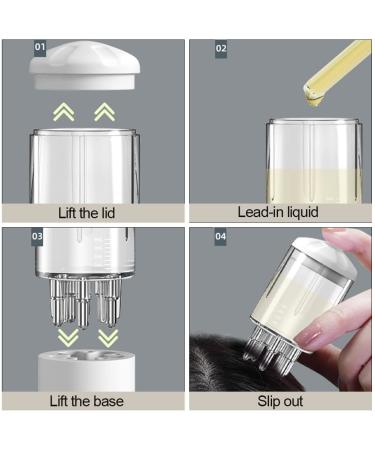 Kakalote Oil Applicator Bottle - Scalp & Hair Oil Applicator for Hair Growth | Hair Care Massager Comb - White - Buy Online on SooperMarket.com