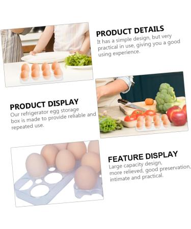 Mikikit Practical Pcs Egg Shelf Utensil Holder with Lid Containers with Lids Refrigerator Egg Case Blank Organizer Professionl - Buy Online on SooperMarket.com