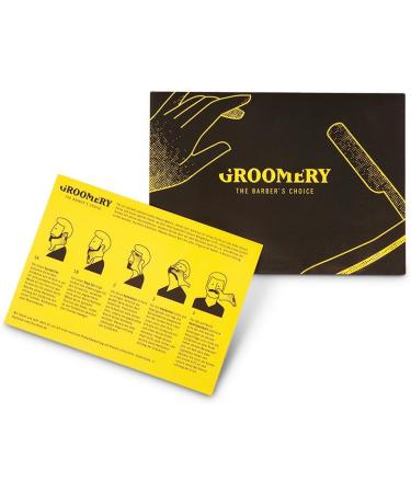 Groomery 6-in-1 Stainless Steel Shaving Template | Perfect Symmetry & Razor-Sharp Contours | Professional Barber Results - Buy Online on SooperMarket.com