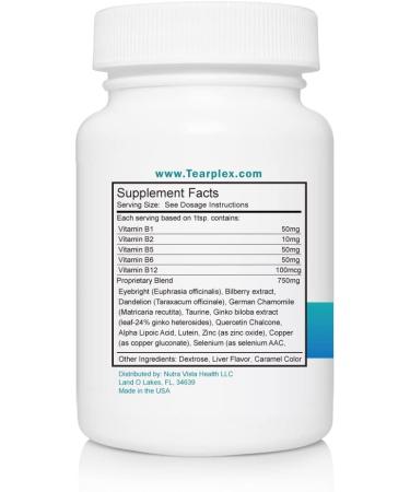 TEARPLEX Tear Stain Supplement for Dogs and Cats - 1 Rated Natural USA-Made Tear Stain Product, Veterinarian Trusted, Beef Flavored - Buy Online on SooperMarket.com