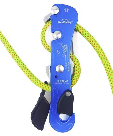 Ito Rocky Climbing Gear Ascender & Rappelling Descender Belay Devices - Blue | For 9-12mm Rope, Rescue & Arborist - Buy Online on SooperMarket.com