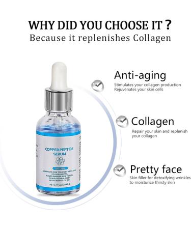 Copper Peptides Serum for Face Face Moisturiser Peptide Serum Face Serum for Women & Men Anti Aging Face Serum with Hyaluronic Acid - Reduces Fine Lines & Wrinkles Serum for Face Care - Buy Online on SooperMarket.com