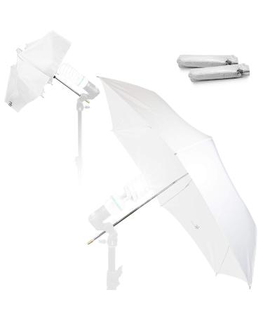 LimoStudio 2 Pack 33" 3-Fold Ultra Compact Professional Photography Photo Video Studio Lighting Flash Translucent White Soft Umbrella for Photo Portrait Studio Shooting AGG3099 2PACK