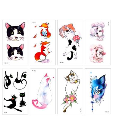 PHOGARY 90 Pieces Cat Pets Theme Temporary Tattoos - Waterproof Body Art for Kids - Buy Online on SooperMarket.com