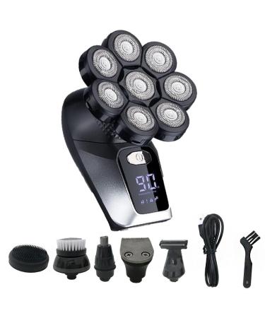 GeRRiT Electric Shavers for Bald Men Multifunctional 8D Bald Head Shaver 6 in 1 Electric Razor Head Shavers for Bald Men LED Display Electric Shavers