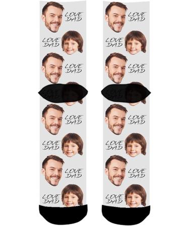 Personalized Photo Socks for Men & Women - Custom Aolun Black & Gray Socks - Perfect Couple Gift S/M Size - Buy Online on SooperMarket.com
