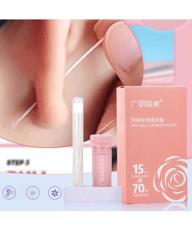 HEIMEABI Ear Hole Cleaning Liquid - Anti-Block Care 15ML + Ear Plugs with Cords | Work Ear Care Solution | C One Size - Buy Online on SooperMarket.com