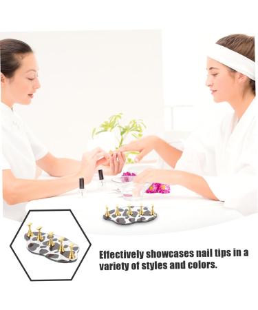 HAPINARY Fake Nail Stand 2 Sets magnetic supplies nail display stand nail frame nail stand for press press on nails holder with base Acrylic exercise rack press on artificial nails holder - Buy Online on SooperMarket.com