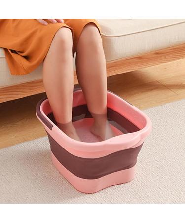 Yusseqdd Collapsible Foot Bath Basin - Multifunctional Large Capacity Foldable TPE Bucket for Home & Salon Use - Light Blue - Buy Online on SooperMarket.com
