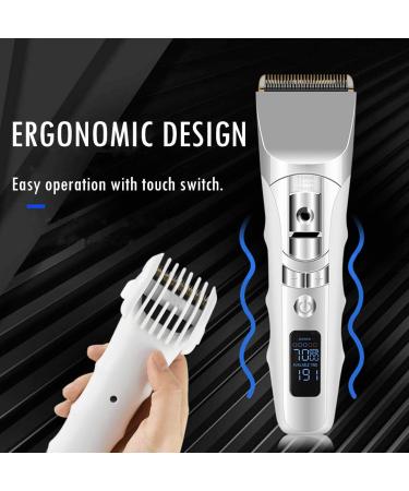 Professional Low Noise Hair Clippers for Men Kids Rechargeable Cordless Clippers Hair Trimmer Set Electric Haircut Kit with LED Display and Charge Stand for Men and Family Use - Buy Online on SooperMarket.com
