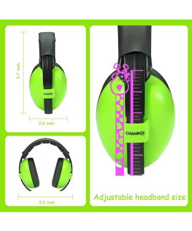 CHAMPS Baby Earmuffs - Noise Protection Headphones for Babies | Green | International Shipping Available - Buy Online on SooperMarket.com