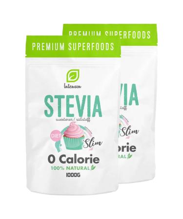 Intenson Stevia 2kg | Erythritol + Stevia | Calorie free | Stevia Granules | Low Carb Sugar | 2000g 2kg (1 pack)