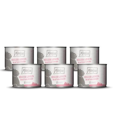 Mjamjam - Premium wet feed for cats - Delicious shrimp on juicy chicken 6 -pack (6 x 200 g) grain free with extra meat shrimp 200 g (6 Pack)