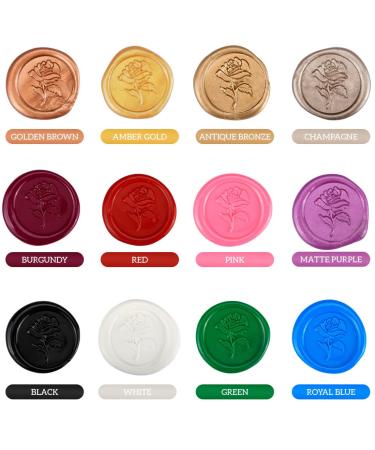 16PCS Burgundy Glue Gun Wax Seal Sticks for Wedding Invitations & Cards - Buy Online on SooperMarket.com