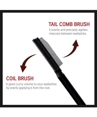 Korean Makeup Comb Mascara - Carbon Black for Dramatic Volume and Length | Waterproof, Nourishing Formula with Panthenol | Root-to-Tip Brush for Natural Eyelash Makeup - Buy Online on SooperMarket.com