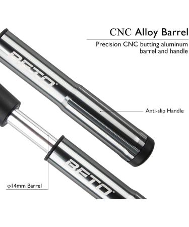 Beto MTB Bike Tire & Shock Pump - 300psi High Pressure for Rear Shock & Suspension Fork - Schrader/Presta Valve Adapter - Dial Gauge & Bleed Valve Included - Buy Online on SooperMarket.com