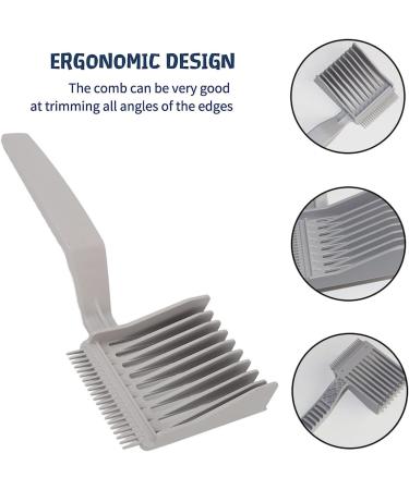 2 Pcs Blend Fade Comb Set | Anti-static Heat Resistant Barber Combs for Fades | Hair Salon & Styling Tools (Black/Grey) - Buy Online on SooperMarket.com